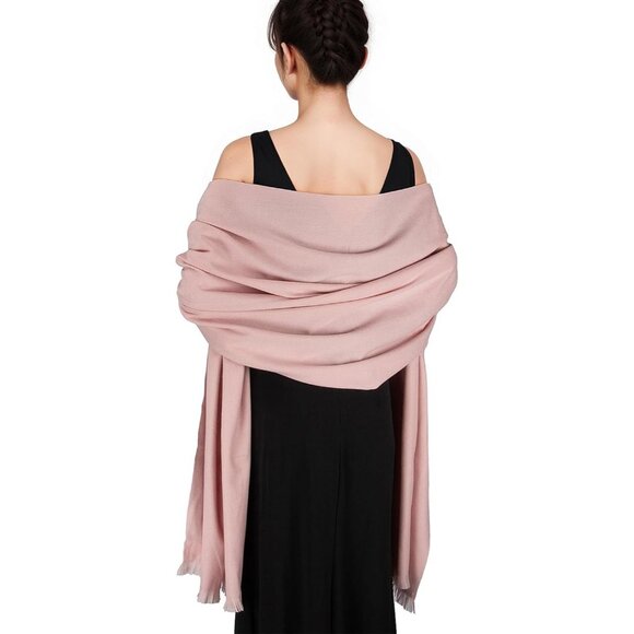 🆕 Women Pink Wedding Evening Dress Pashmina Shawl Winter Foulard Femme Wraps - Picture 1 of 7